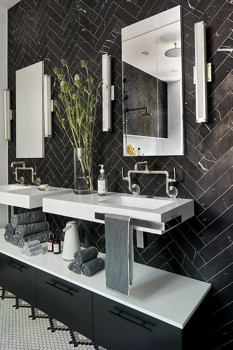 75 Beautiful Black Marble Tile Bathroom Pictures Ideas July 2021 Houzz