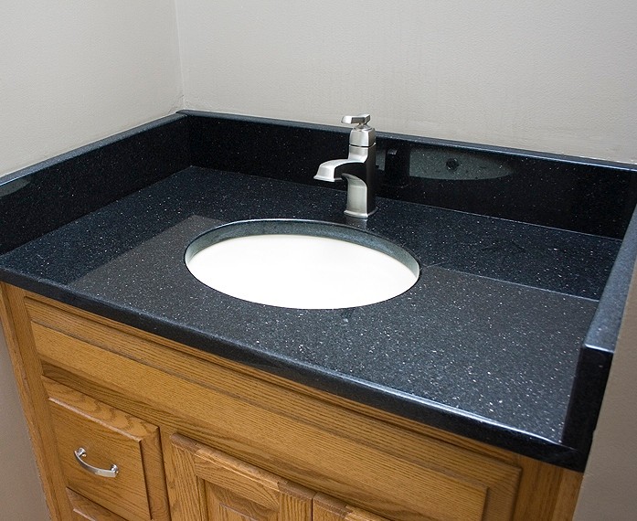 Black Galaxy Vanity Traditional Bathroom New York by Granite