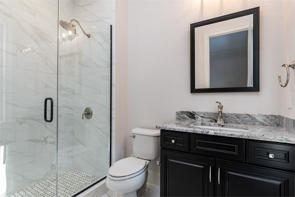 Black Nickel New Construction Modern Bathroom Raleigh by Splash
