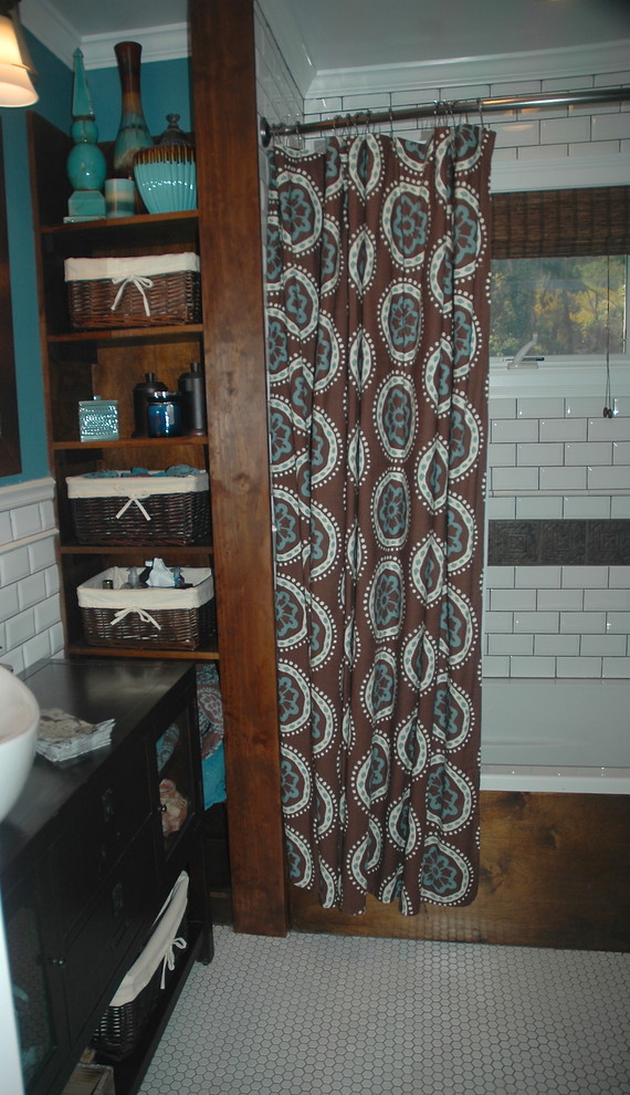 Blue and Brown Bathroom Eclectic Bathroom New York by Chantel Renée Design Houzz