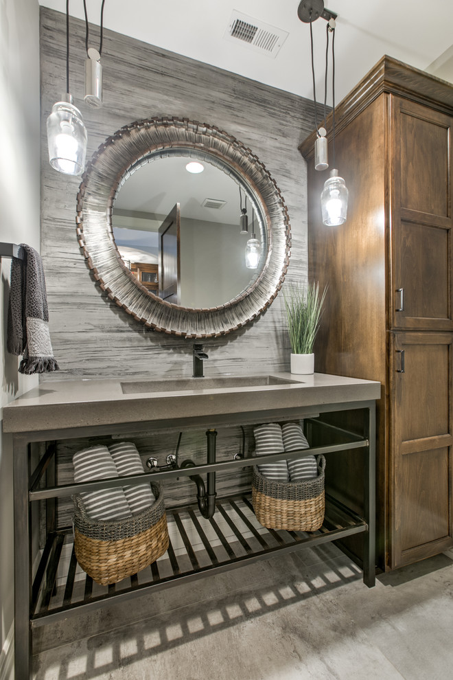 Bluewater Rustic Glam Rustic Bathroom Omaha by Clarissa at Lee