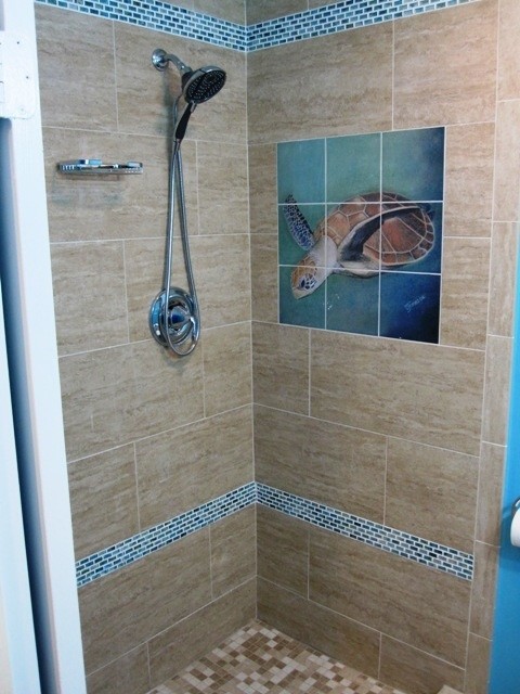 Idee per una stanza da bagno tropicale