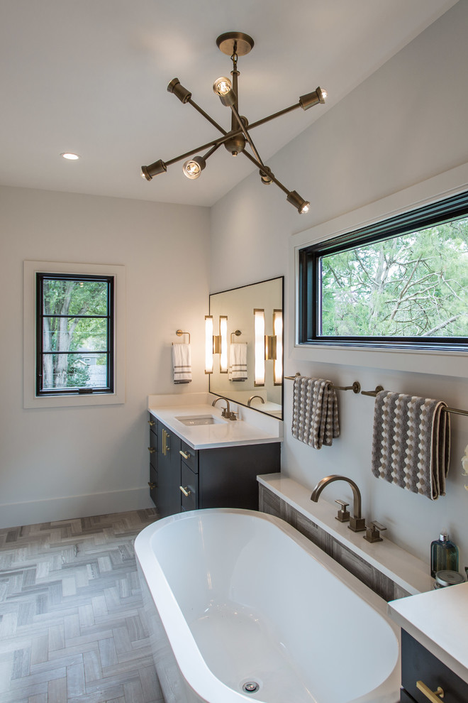 Bold Lines Create a Modern Kitchen and Bath - Modern - Bathroom ...