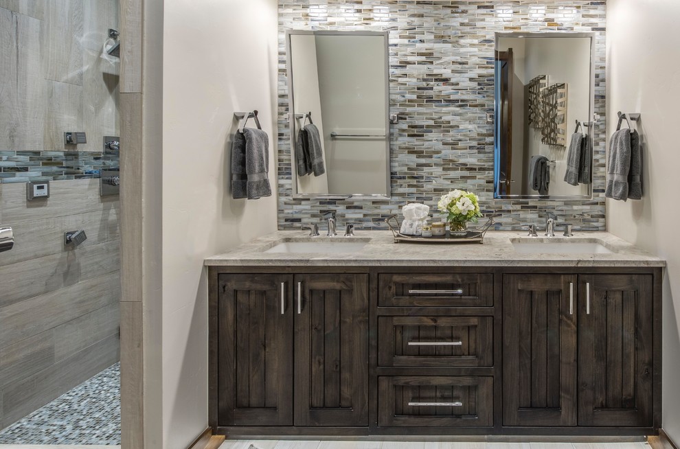 Inspiration for a transitional bathroom remodel in Denver