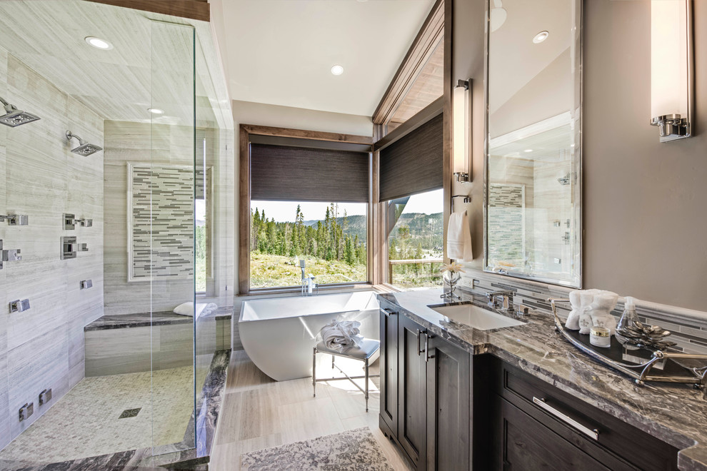 Inspiration for a transitional bathroom remodel in Denver