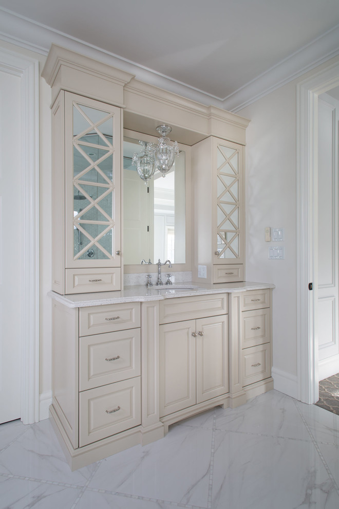 Bright & Feminine Bathroom Vanity - Transitional - Bathroom - Toronto ...