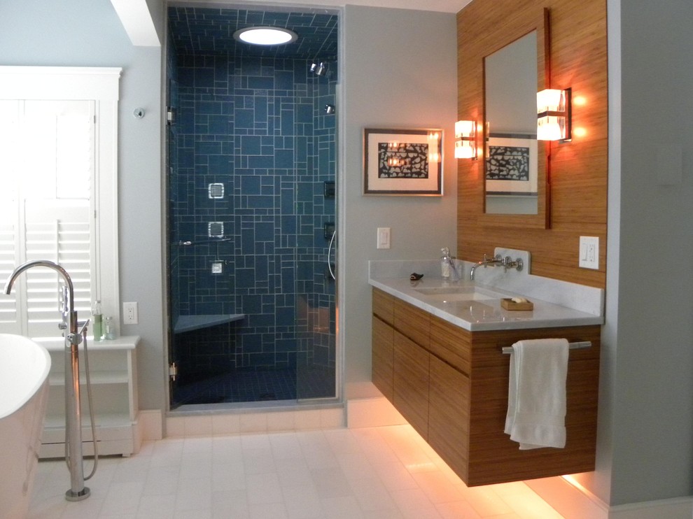 Bathroom - contemporary bathroom idea in Boston