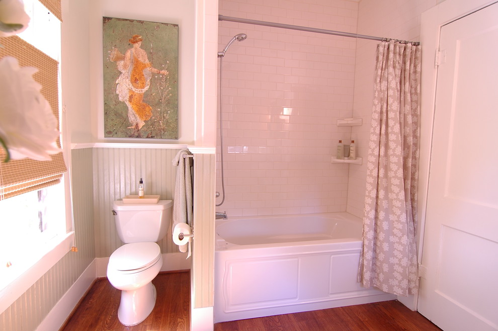 Bungalow Bathroom with paneled alcove bathtub Traditional Bathroom Dallas by Blackline