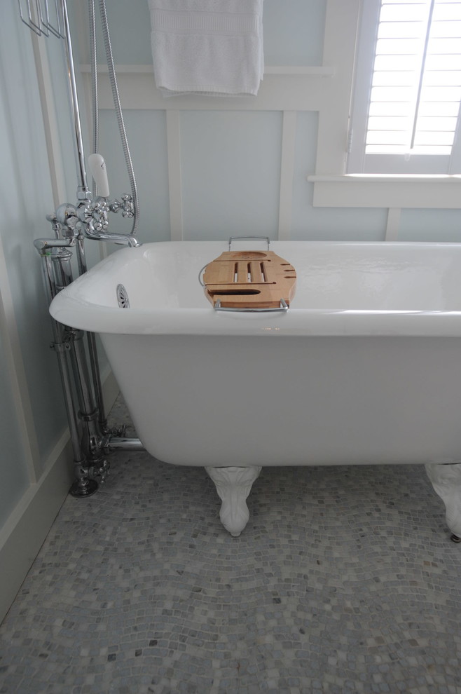 Example of a beach style bathroom design in Boston