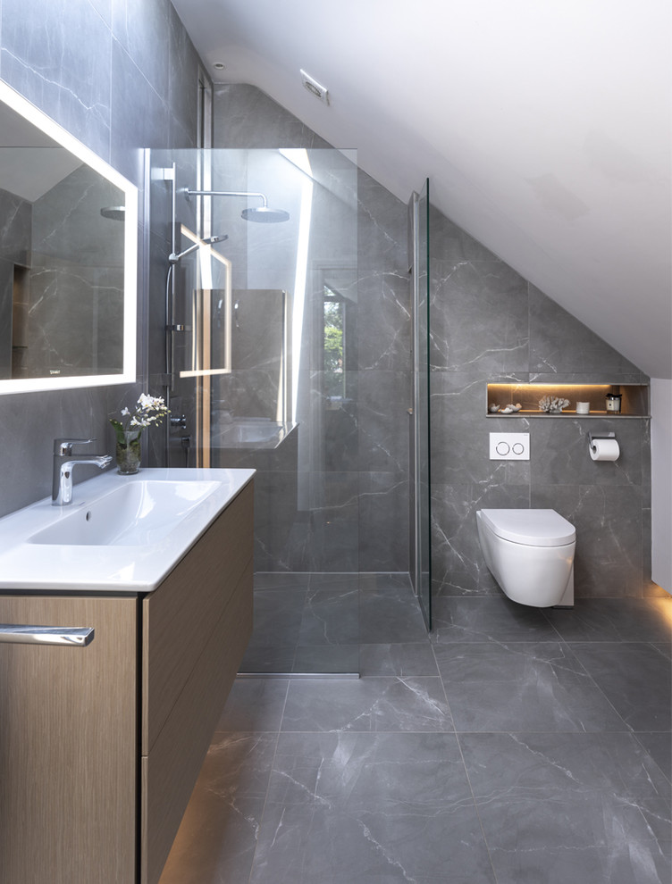 Photo of a contemporary bathroom in Cheshire.