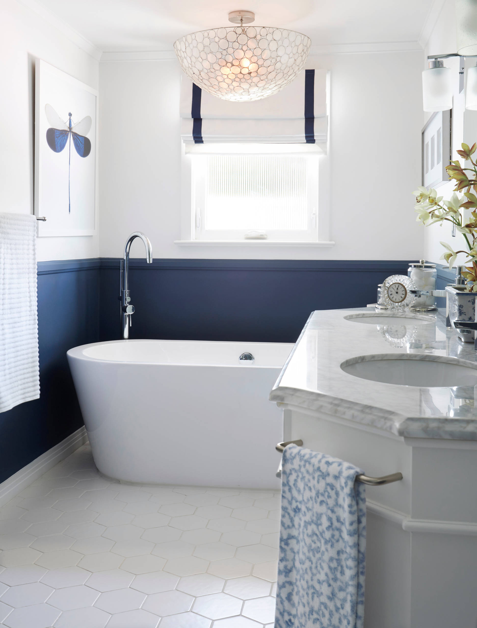 Navy And White Bathroom Ideas Houzz