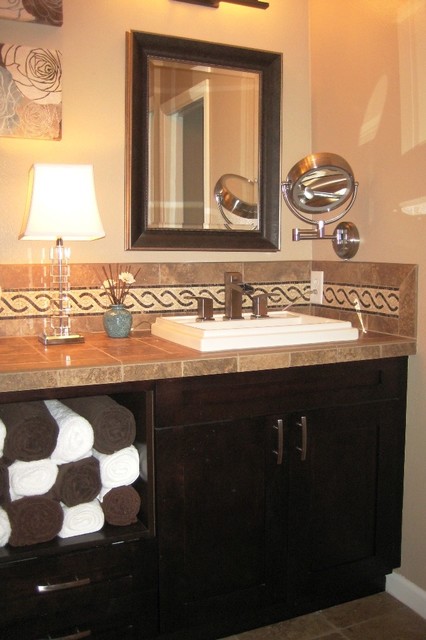 Cabinetry: Masterbath Vanity with Towel Cubby - Eclectic - Bathroom ...
