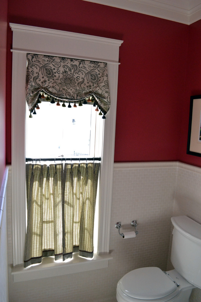 Cafe Curtains Farmhouse Bathroom Other by Creative Interiors