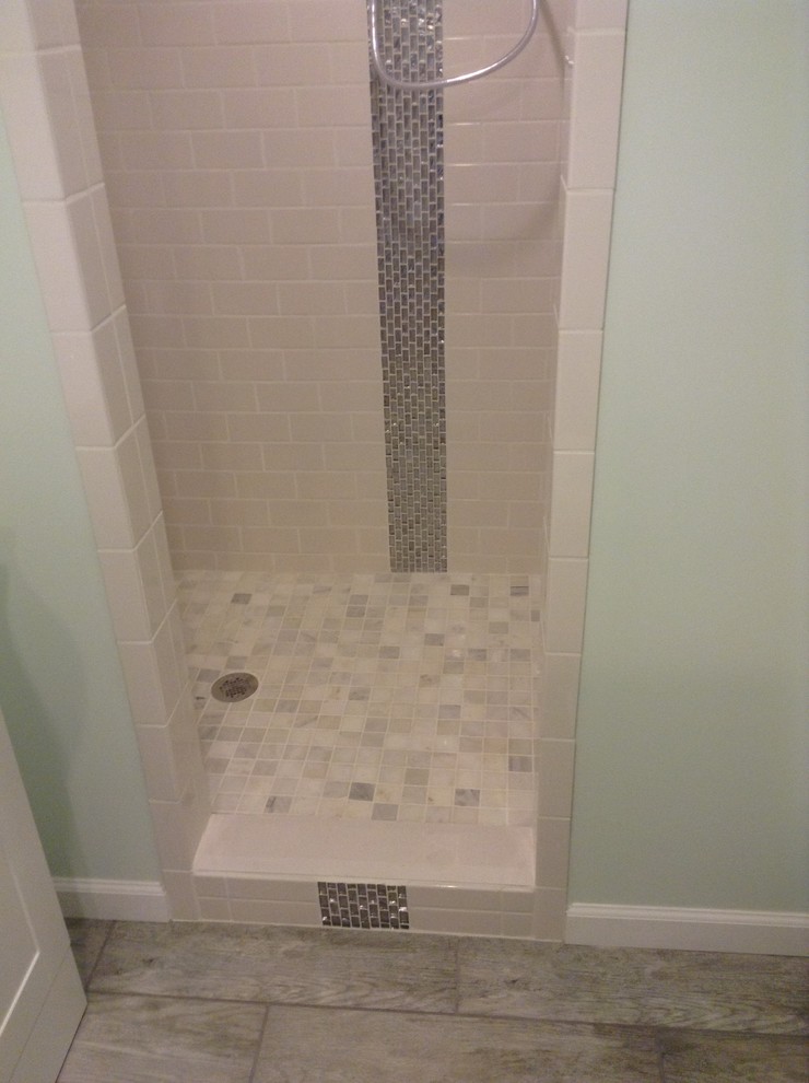 Example of a beach style bathroom design in New York