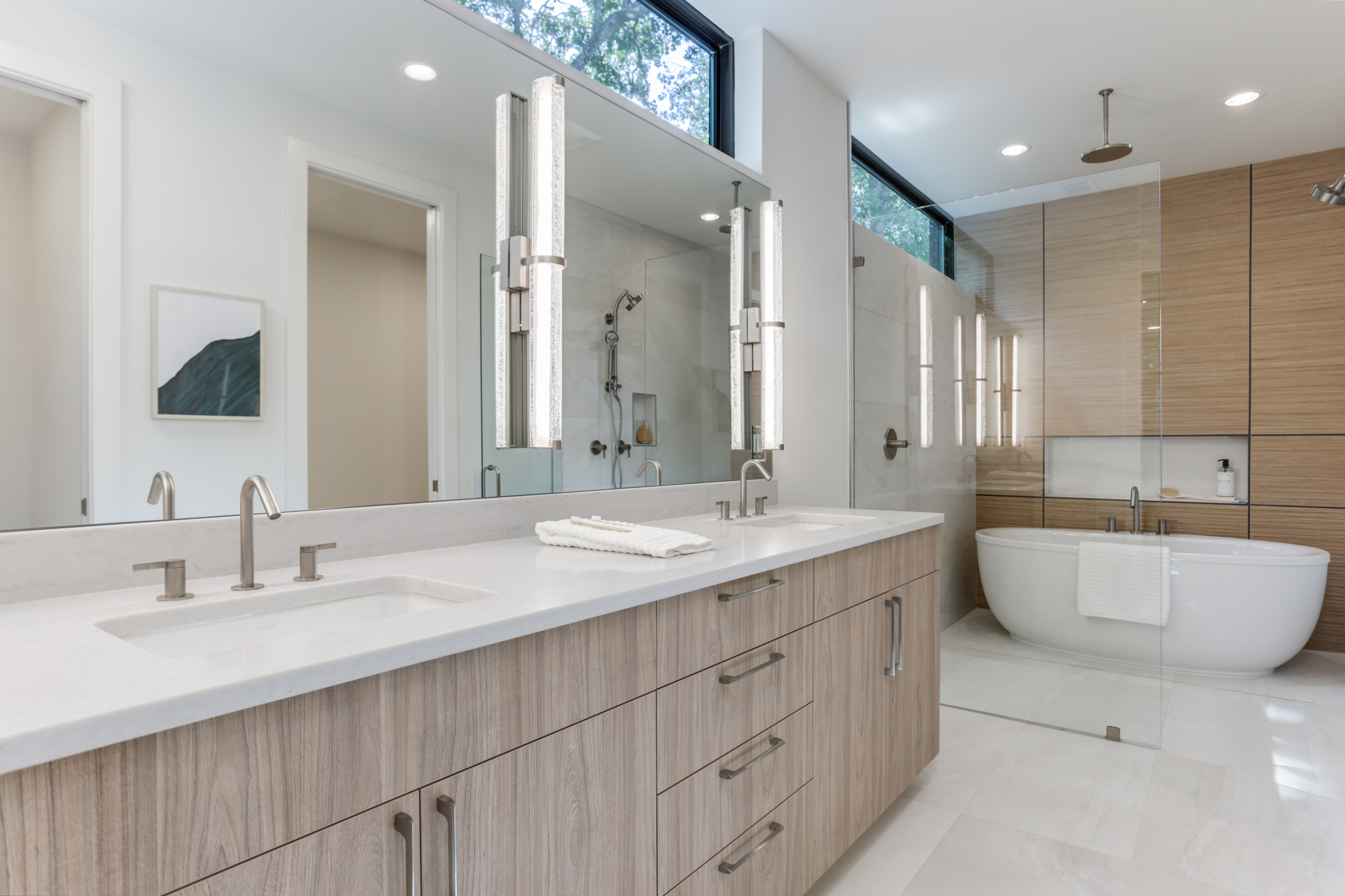 75 Wood Look Tile Bathroom Ideas You Ll, Wood Look Tile Shower Ideas