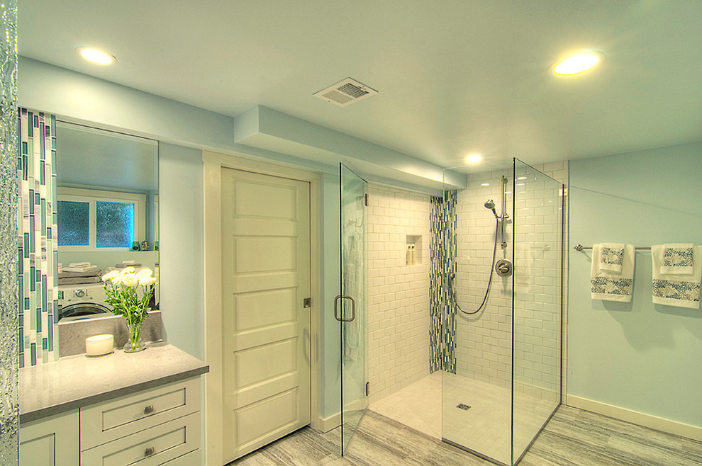 Capitol Hill Master Bath with laundry room Fusion Bathroom