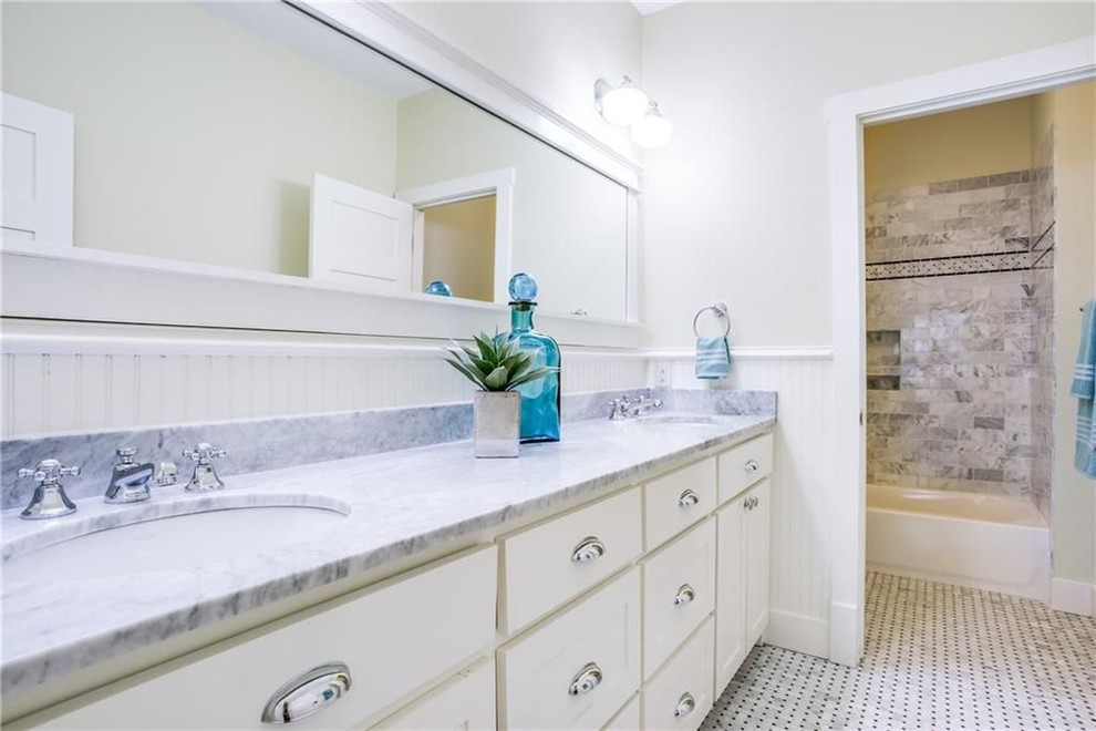 Carrara Marble Bathroom Countertops - Transitional - Bathroom - Dallas ...