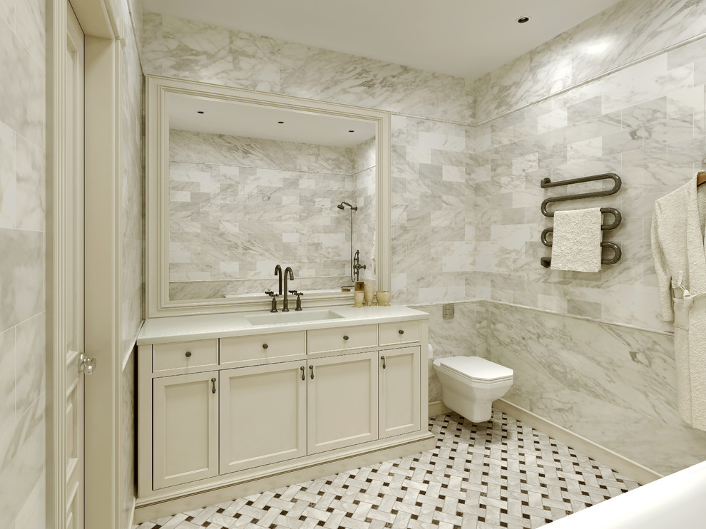 Design ideas for a modern bathroom in New York.