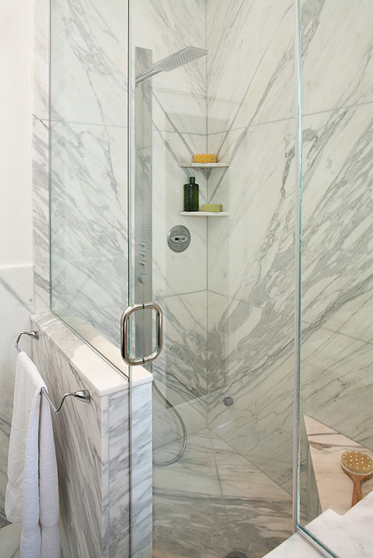 Carrera Marble Bathroom Contemporary Bathroom Seattle by Gaspar's Construction Houzz
