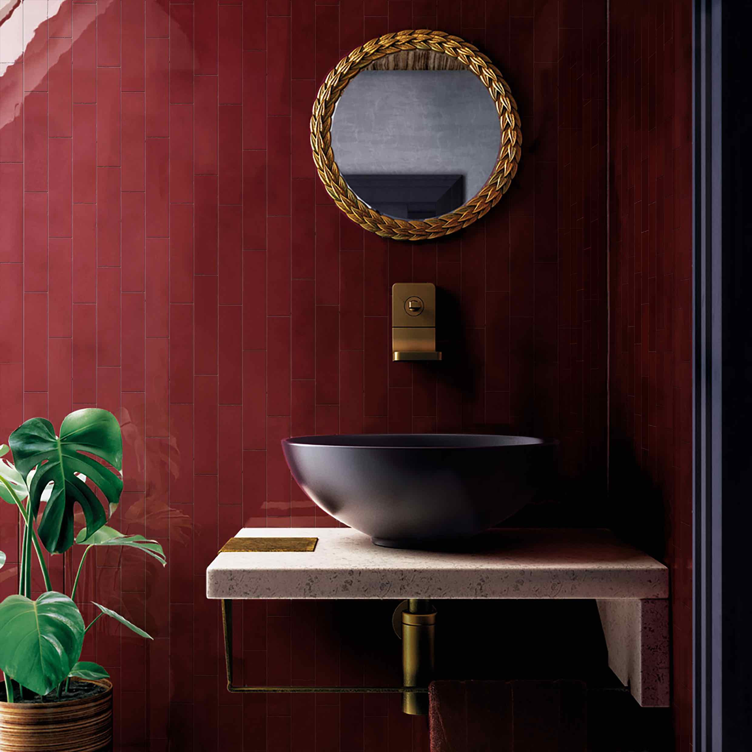 Красная Ванная Комната Дизайн Фото