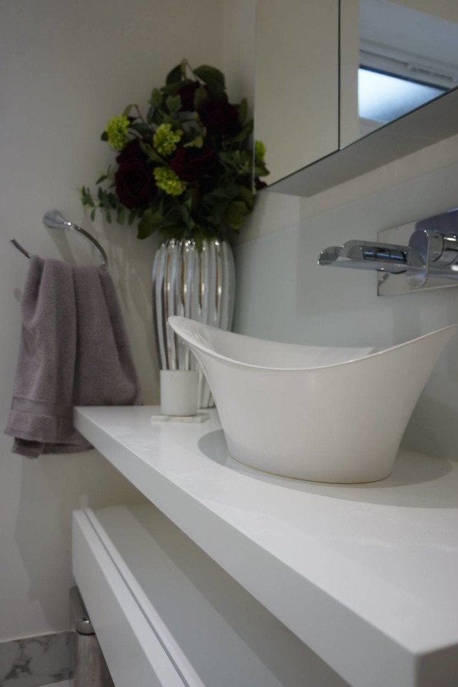 This is an example of a contemporary bathroom in Essex.