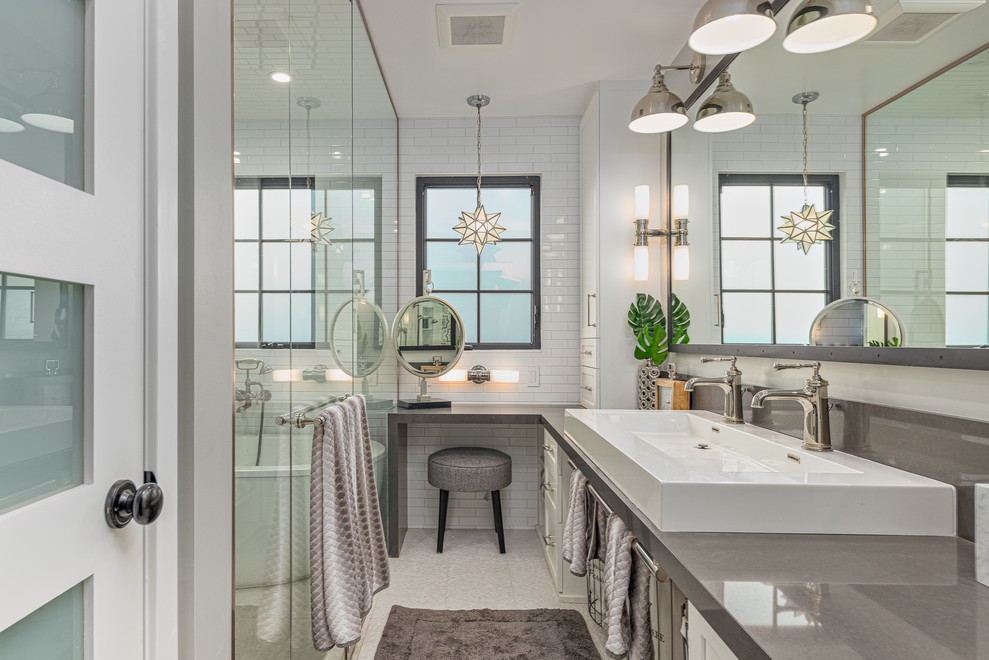 Chic modern farmhouse Pasadena Historic Highlands - Campagne - Salle de