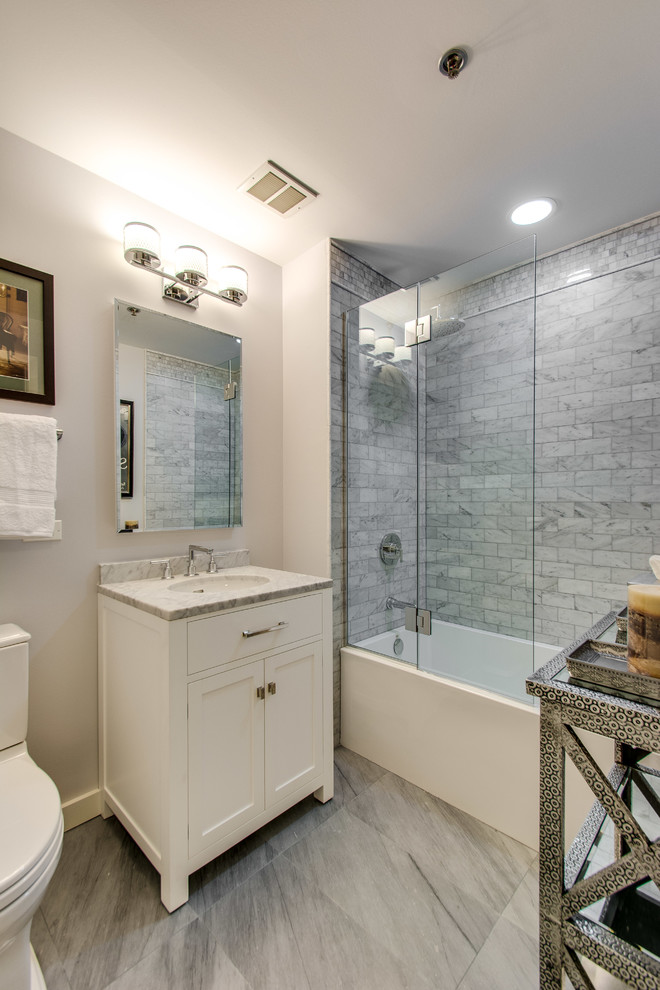 Image showcasing Chicago High-rise Bath Remodel - Contemporary - Bathroom - Chicago - by ...