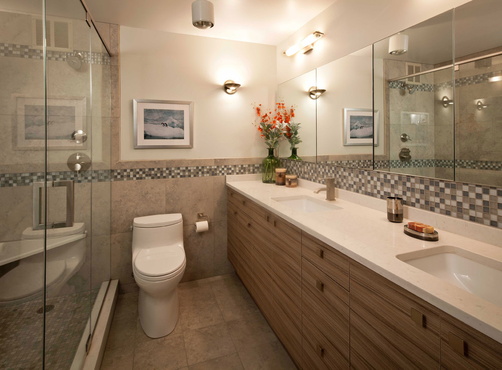 Chicago Millennium Park Residence Master Bathroom Contemporary