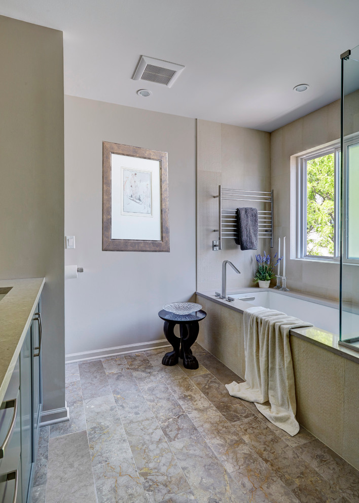 Chicago Old Irving Park Master Bathroom by Fred M Alsen of fma Interior