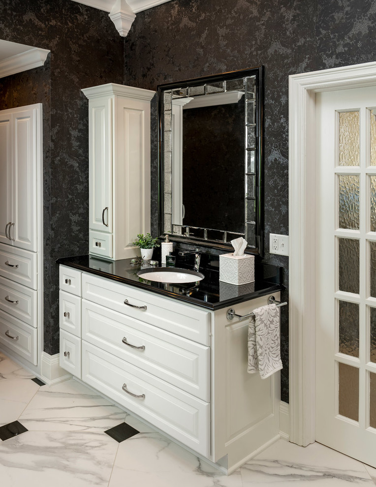 Classic Black and White Master Bath Retreat Traditional Bathroom Other by Copper Leaf