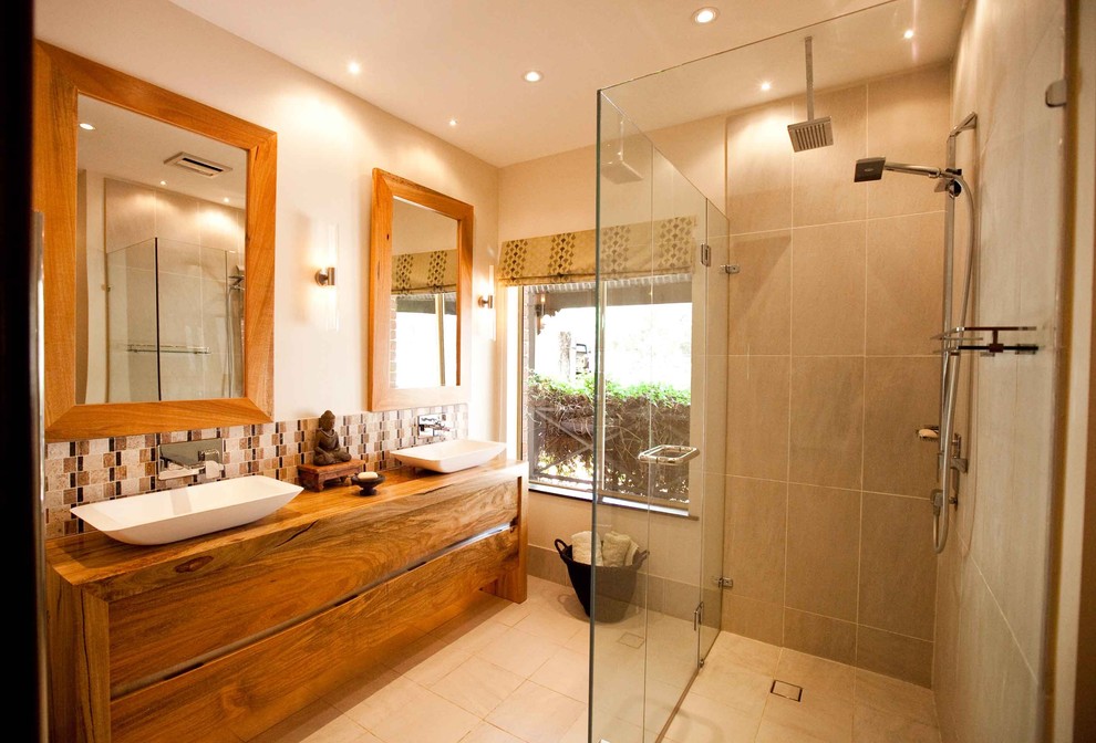 Inspiration for a contemporary bathroom remodel in Cornwall