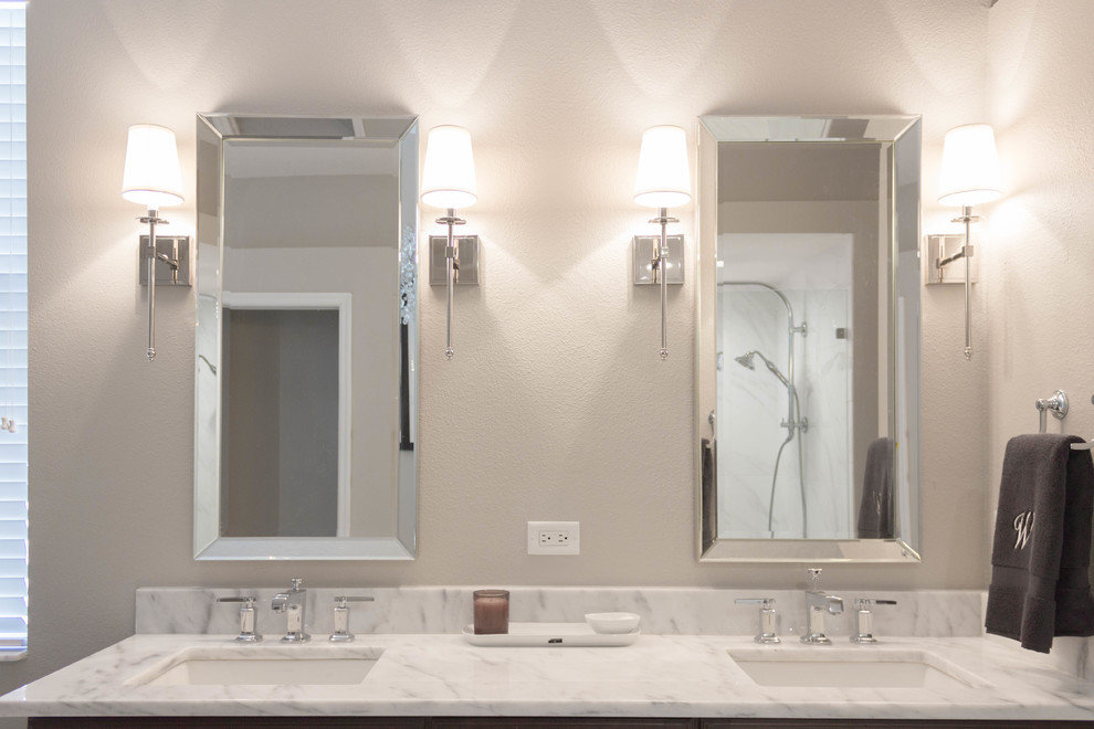 Classic Comfort Master Bath in Westchase Transitional Bathroom