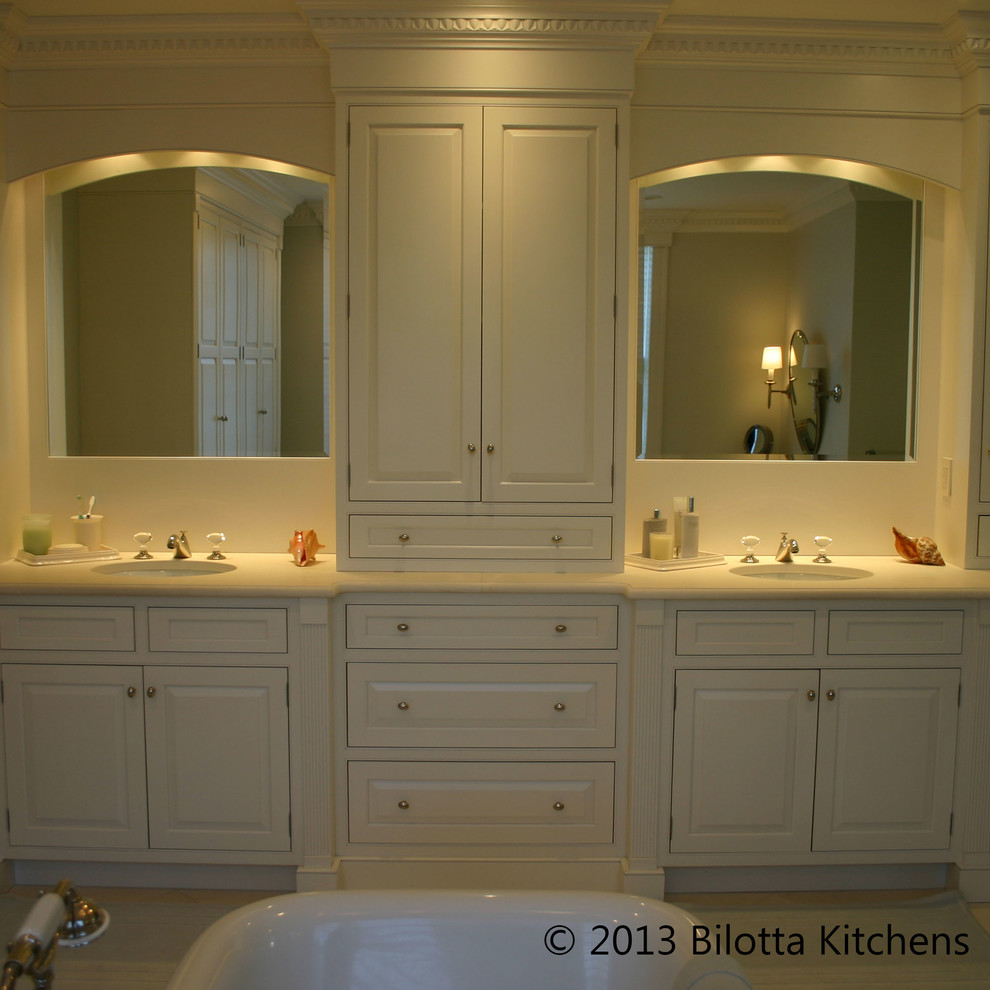 Classic White Bathroom Traditional Bathroom New York by Bilotta