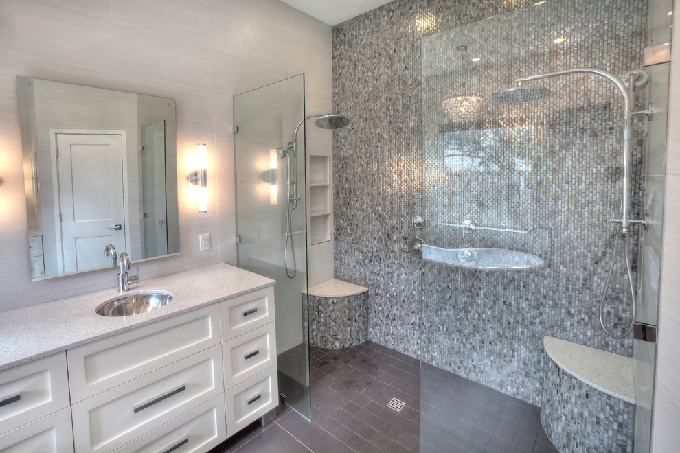 Clear Springs Modern Bathroom Austin by TopNotch Renovations