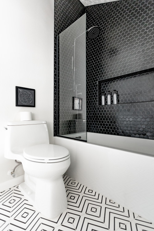 Elegant Simplicity with Black Hexagon Tiles