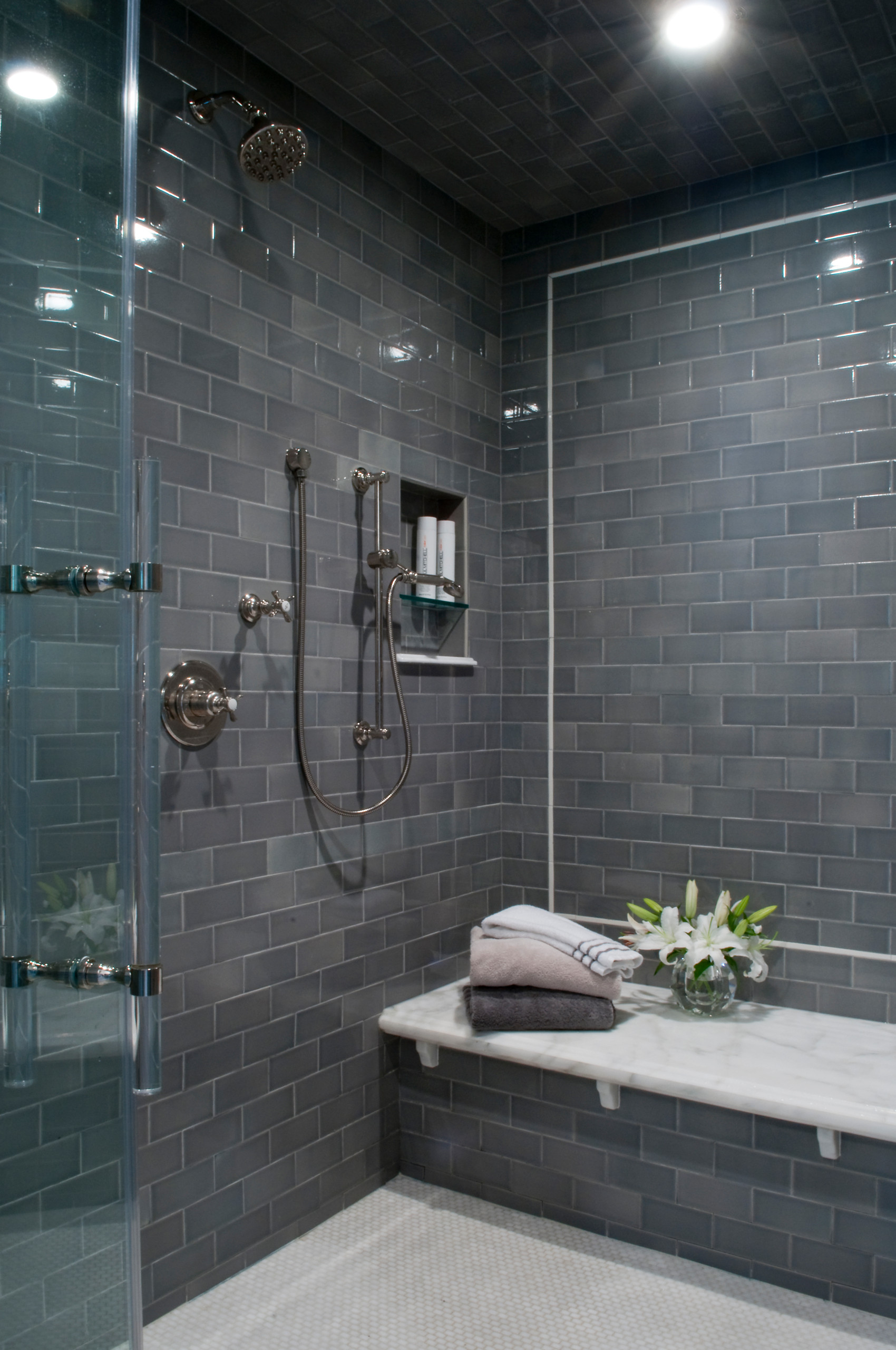 Grey bathroom wallpaper online
