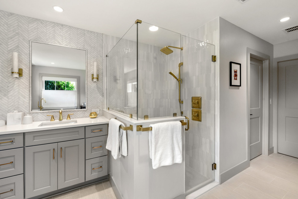 Coastal House Remodel Beach Style Bathroom Jacksonville by RK&J