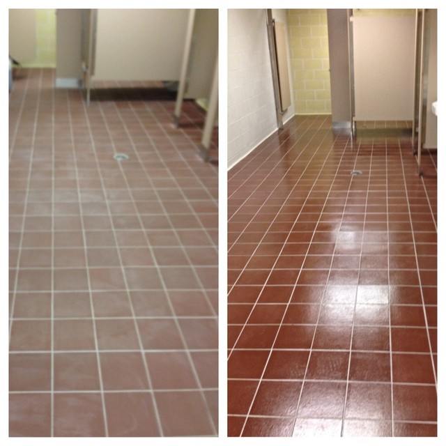 Commercial Restroom Floor Coating Industrial Badezimmer Orlando