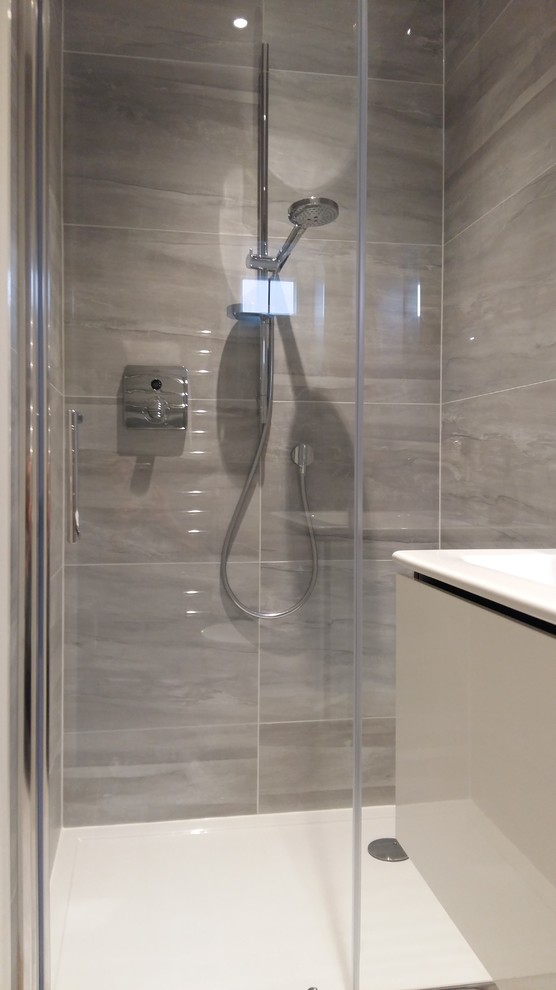 This is an example of a contemporary bathroom in Cheshire.