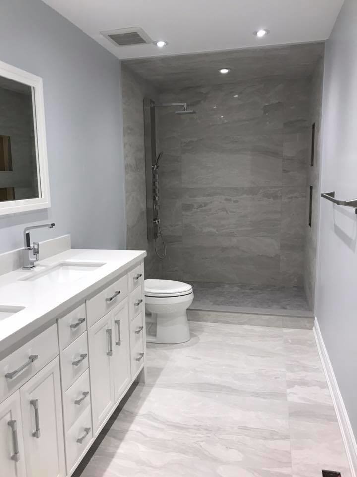 Complete Main Washroom Renovation Contemporary Bathroom Toronto By M D Builders Houzz