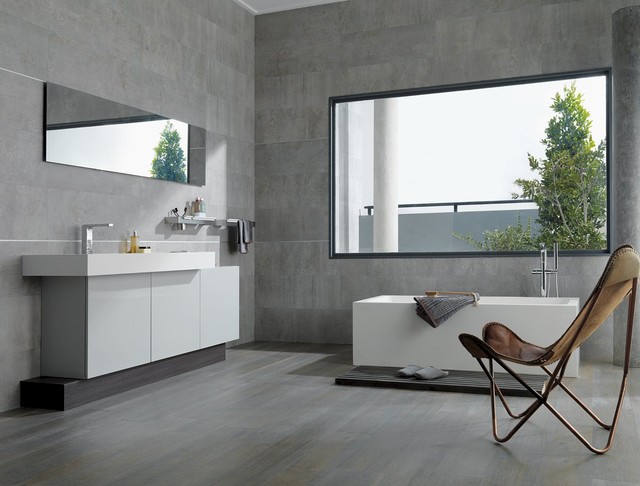 Concrete Look Tiles Rodano Silver Contemporary Bathroom Perth By Ceramo Houzz Uk - Cement Look Bathroom Floor Tiles Concrete Look Tiles Rodano Silver Contemporary Bathroom Perth By Ceramo Houzz Uk - Cement Look Bathroom Floor Tiles