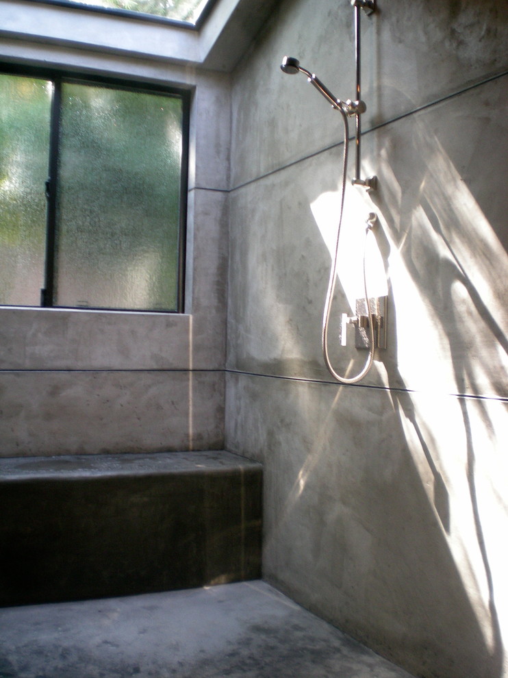 Concrete Shower Modern Bathroom Los Angeles by Kasten Design