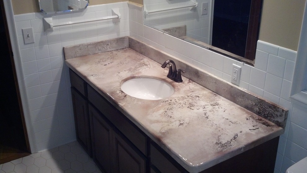 Concrete Vanity Contemporary Bathroom Omaha by Countertop