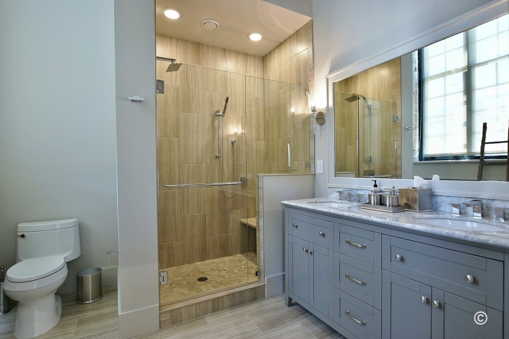 Condo Remodel Eagle & Phenix Transitional Bathroom Atlanta by