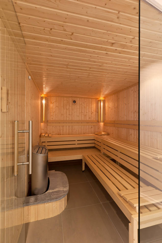 Exemple d'un sauna chic.