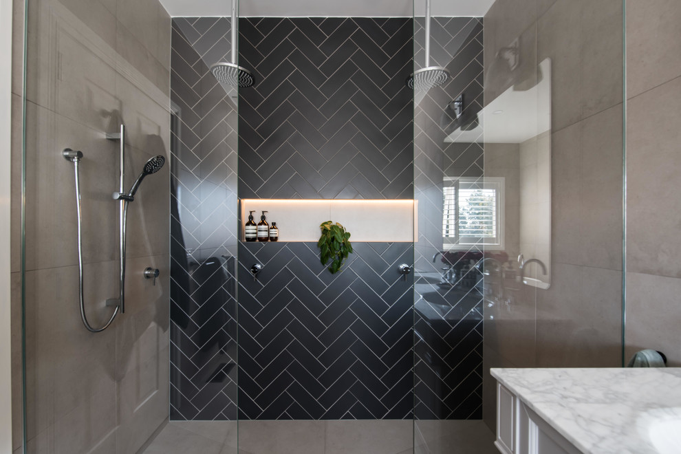 Contemporary Bathroom Featuring Davenport 60 Inch Contemporary Bathroom Melbourne By Vanity By Design Houzz
