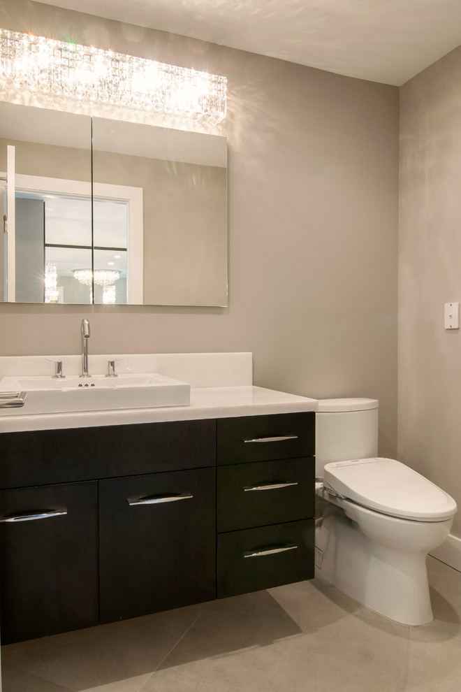 Inspiration for a contemporary bathroom remodel in Miami