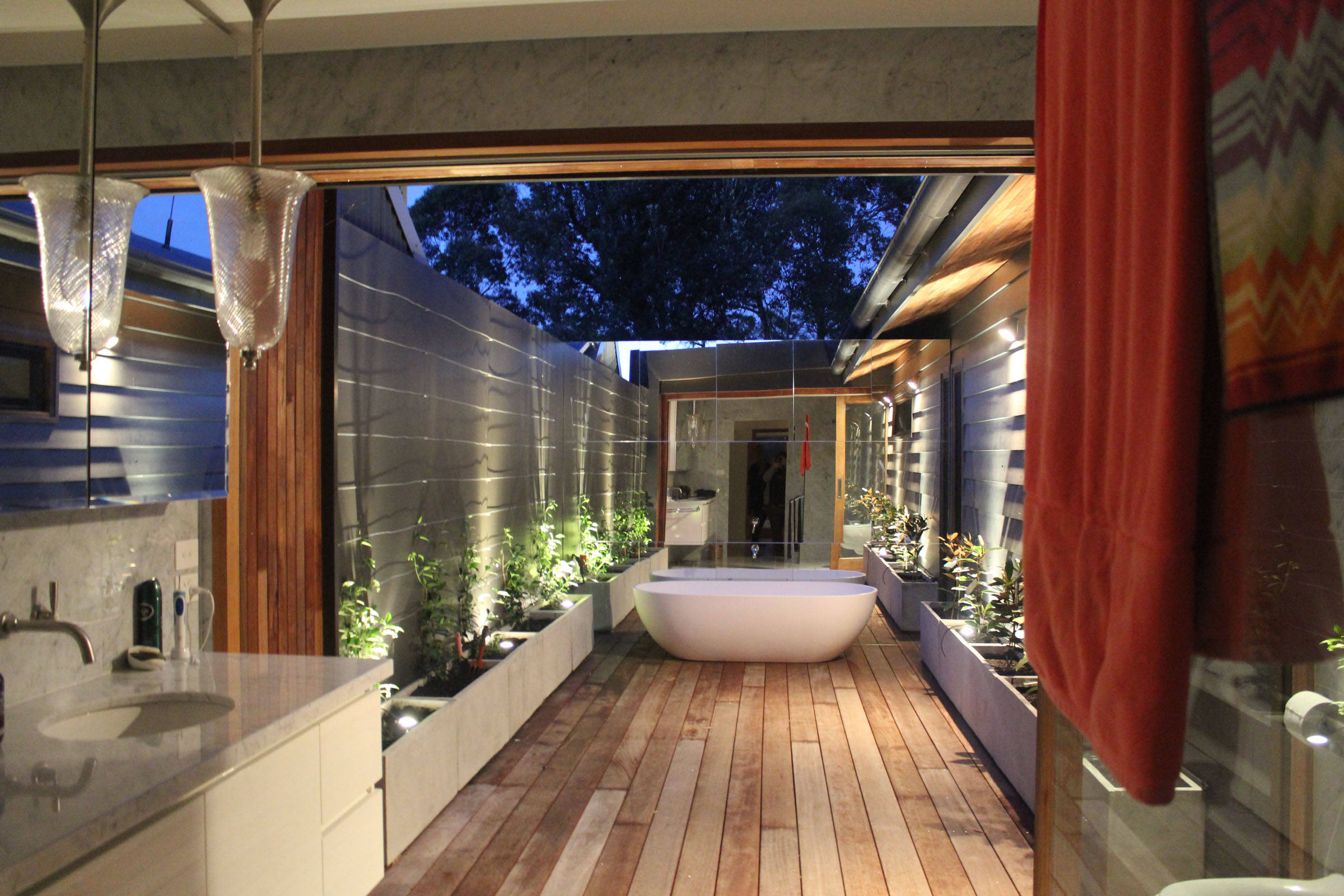 Image of a bathroom with plants