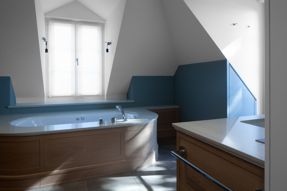 Contemporary Classical Mansion, Lake Geneva Switzerland Traditional Bathroom Other by