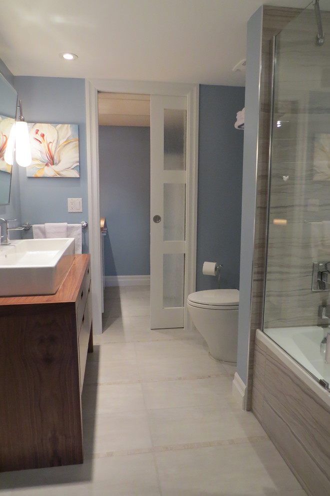 Contemporary Condo Bathroom/Laundry Room - Contemporary - Bathroom ...